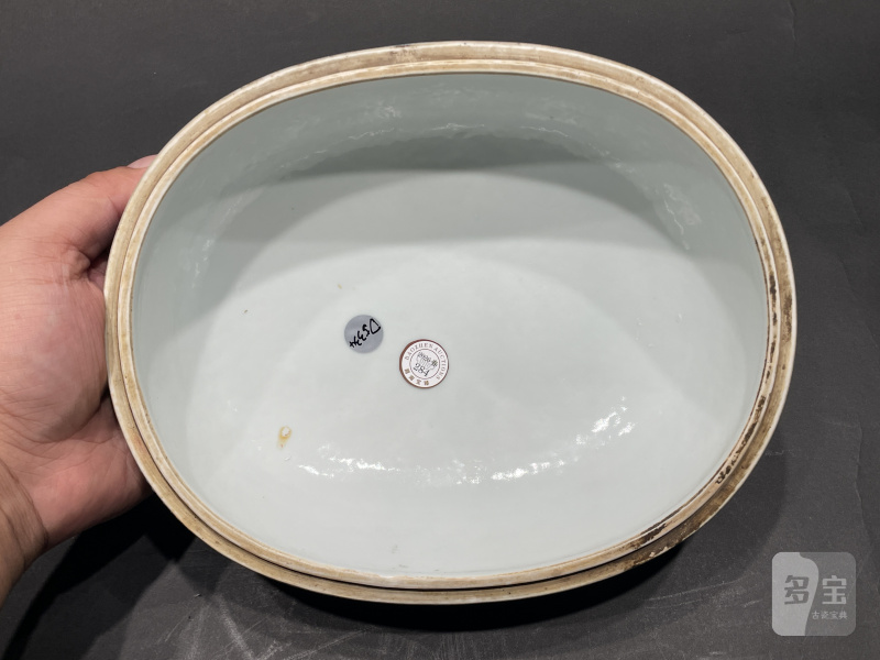 清光绪 霁蓝釉模印夔龙纹簋 - 图8
